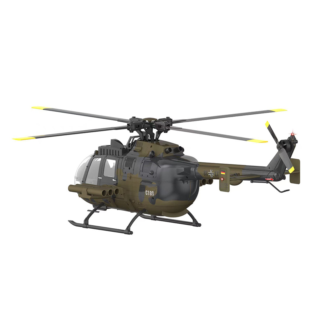 rc era c180 1/25 scale 2.4g 6ch single rotor flybarless rc helicopter model with barometer, tof lidar altitude hold & optical flow positioning (rtf version)