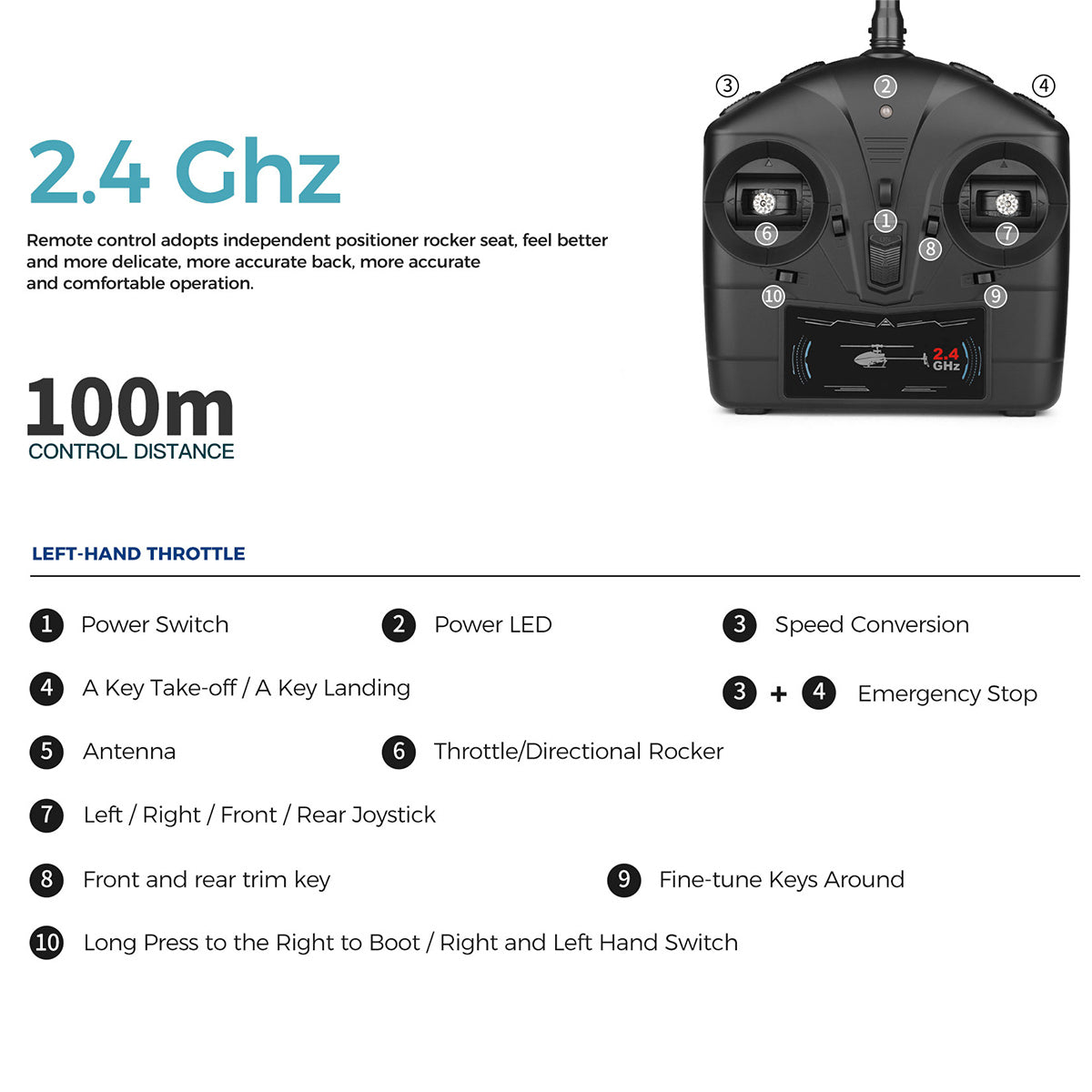 wl-k160 ec-145 160-class 2.4g 4ch 4-propeller flybarless scale rc helicopter model with adjustable left/right-hand throttle (rtf version)