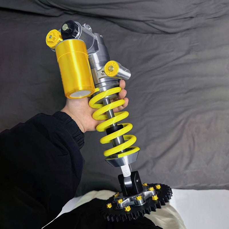 3d printed suspension damper led desk lamp, automotive mechanical table light with type-c dimming