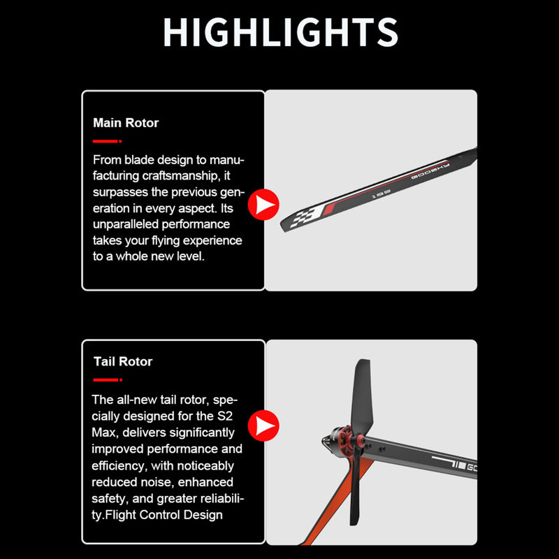 GOOSKY Legend S2 MAX 2.4G 6CH Dual Brushless 3D Stunt RC Helicopter - EngineDIY