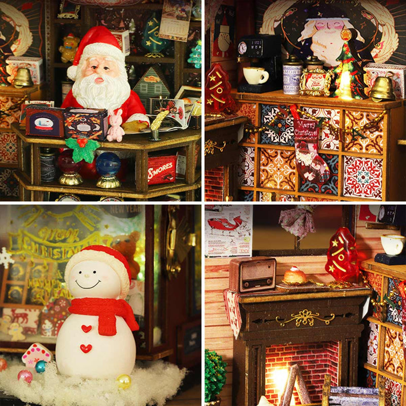 wooden christmas wonderland diy miniature house model kit