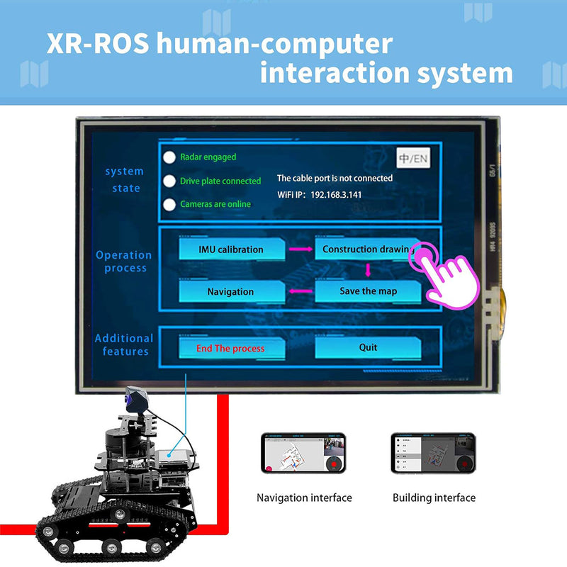 ROS Intelligent Tracked Robot Car Kit with LiDAR SLAM, Autonomous Navigation & Path Planning - EngineDIY