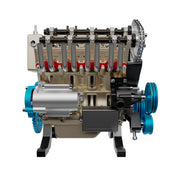 V8 Engine Model Kit that Works - Build Your Own V8 Engine - TECHING 1: 3 Full Metal V8 Car Engine Model Kit 500+Pcs - EngineDIY