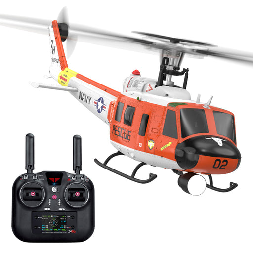 yu xiang f07h uh-1 huey rc helicopter 1/34 scale 8ch brushless flybarless gps rtf with altitude hold & one-key figure 8 flight