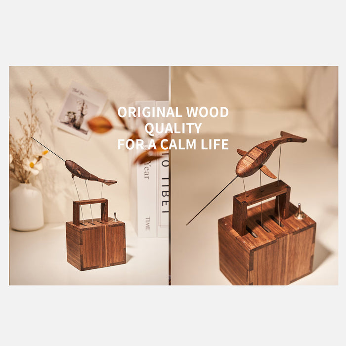 wooden whale music box dynamic model