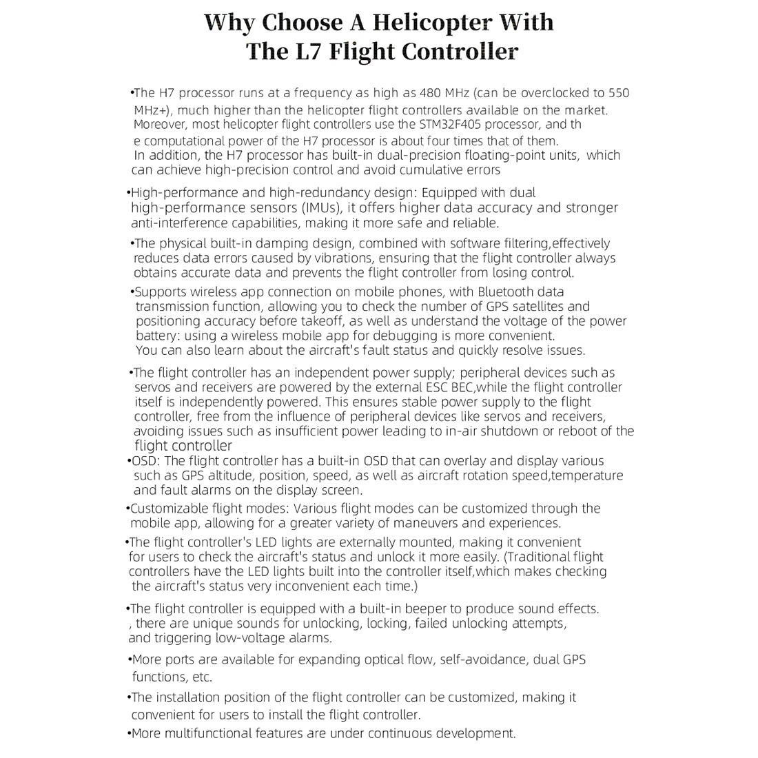 flishrc fl500 uh-1 huey 500-class 2.4g 6ch scale rc helicopter with l7 flight controller & 4-mode gps positioning