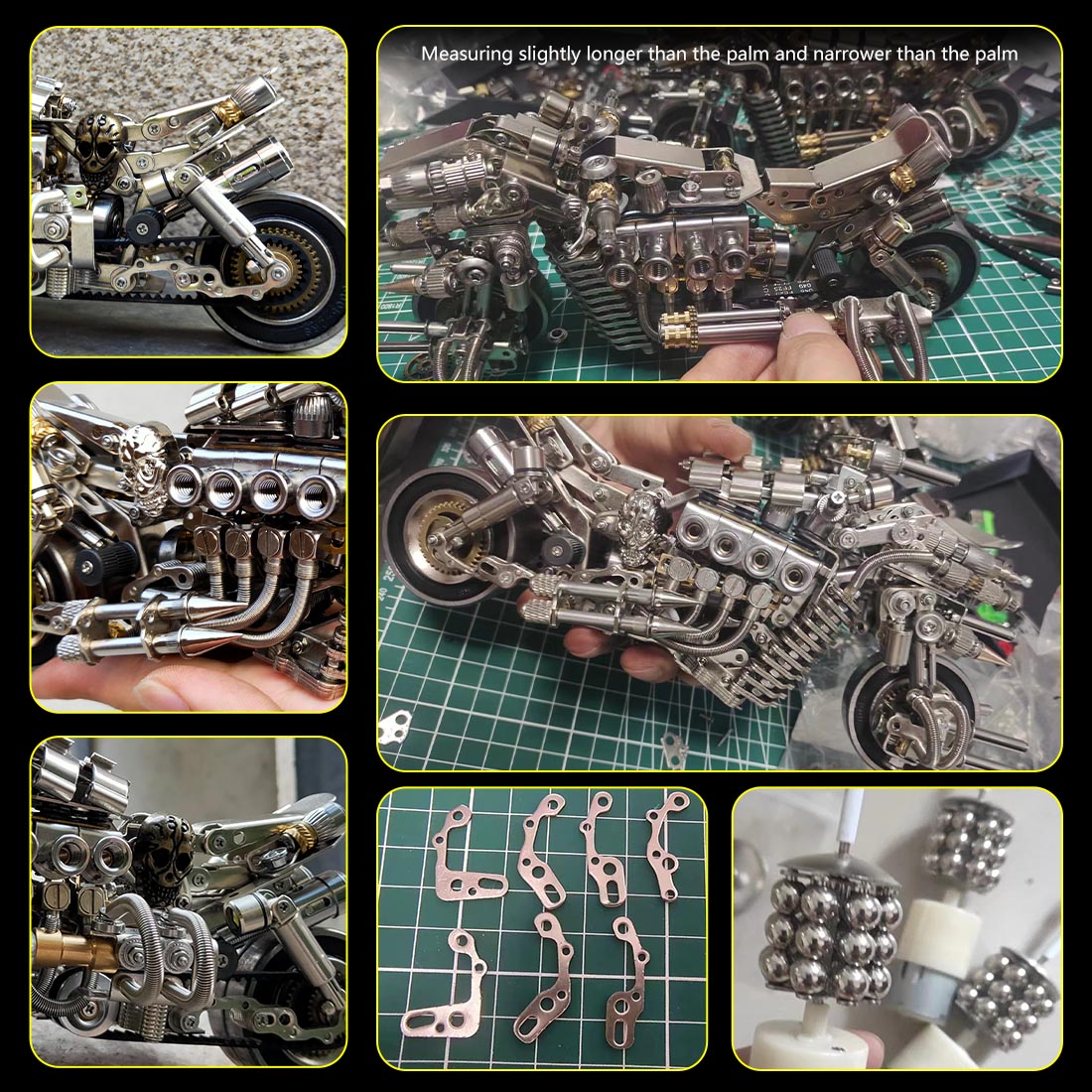 desperate pursuit motorcycle 3d diy metal assembly model creative ornament
