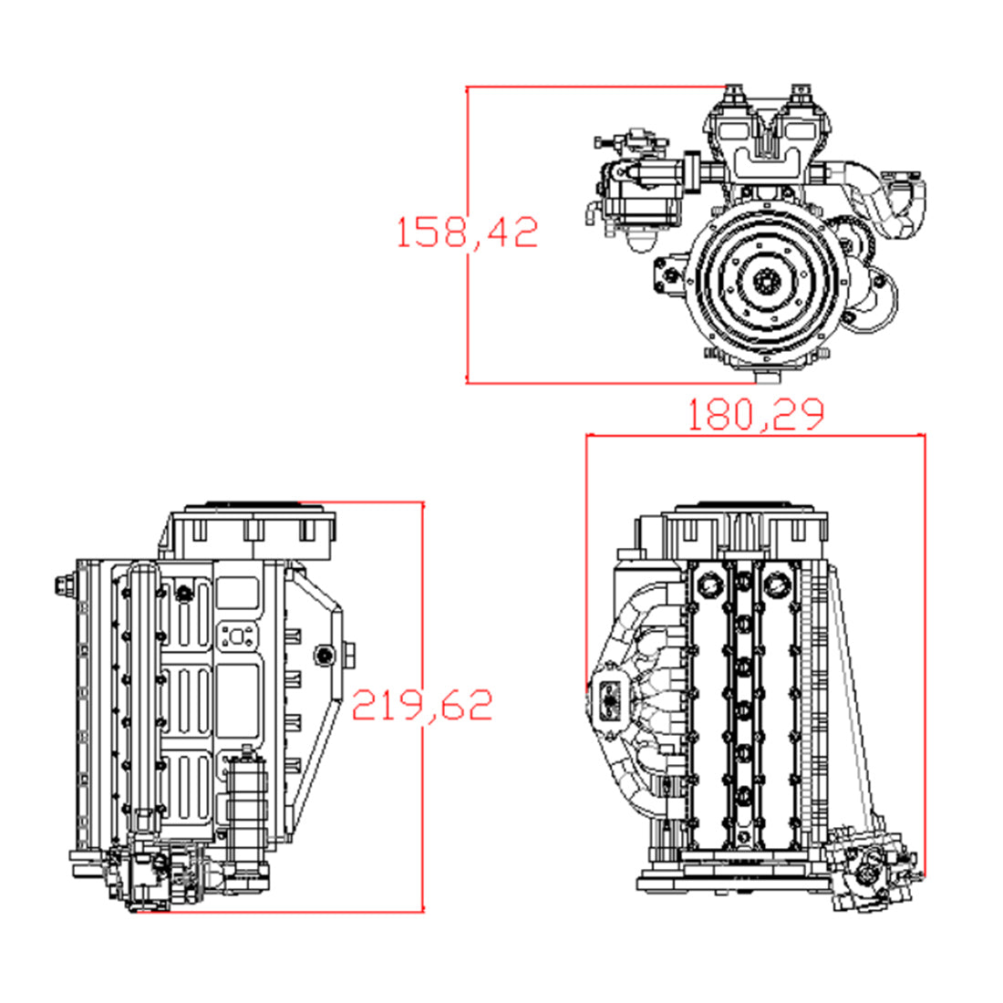 ENJOMOR GS-L6 1/5 Scale 28CC Inline 6-Cylinder DOHC 4-Stroke Water-Cooled Gasoline IC Engine Model - EngineDIY