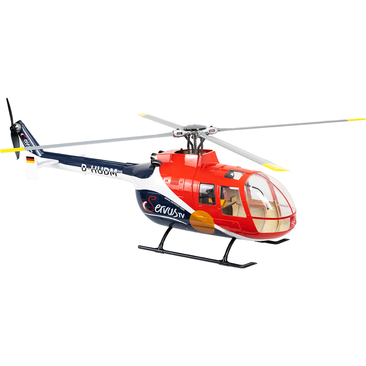 FLYWING BO105 470 Size 2.4G 6CH Military RC Helicopter With H1 Flight Controller,GPS and Adjustable Left/Right-Handed Controls