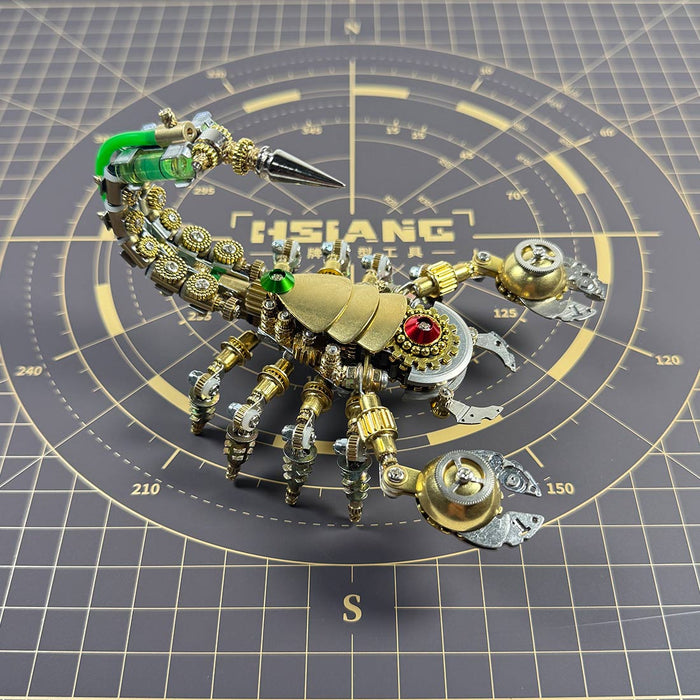 3d steampunk metal mechanical war scorpion model kit - 450pcs+