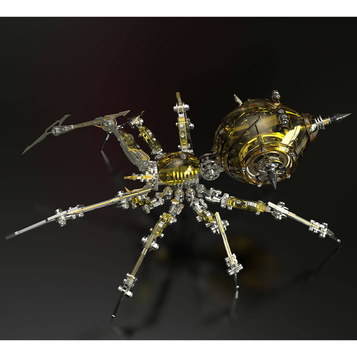 steampunk mechanical war spider 3d assembly model kit – build your own industrial arachnid artillery