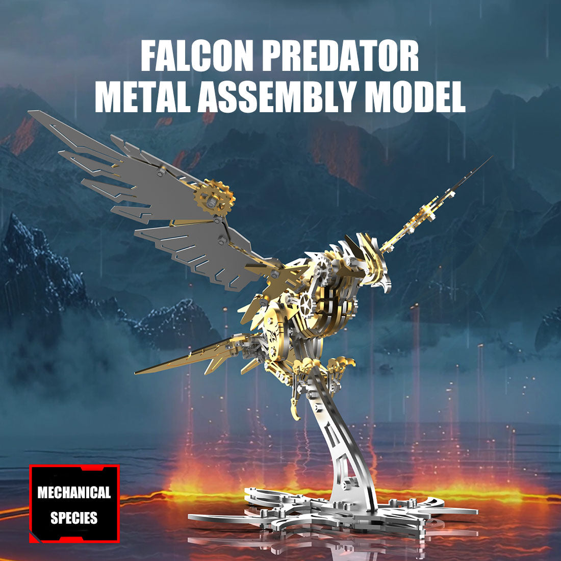 falcon predator 3d metal mechanical bionic assembly model kit