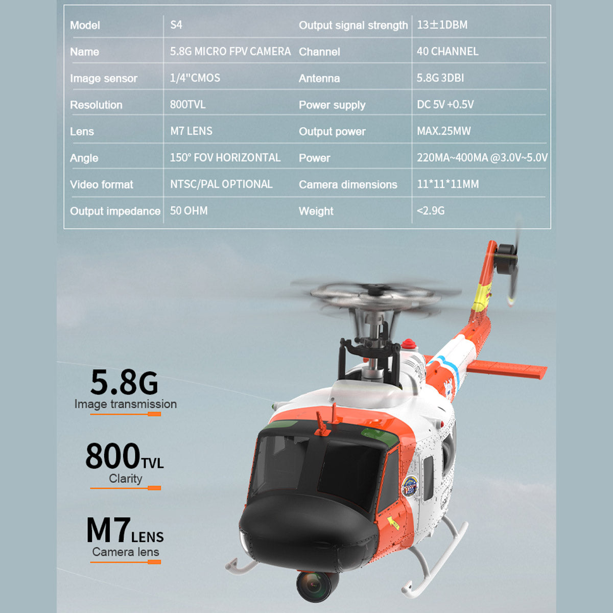 wolfbush f07s uh-1 huey – 6ch brushless gps rc helicopter