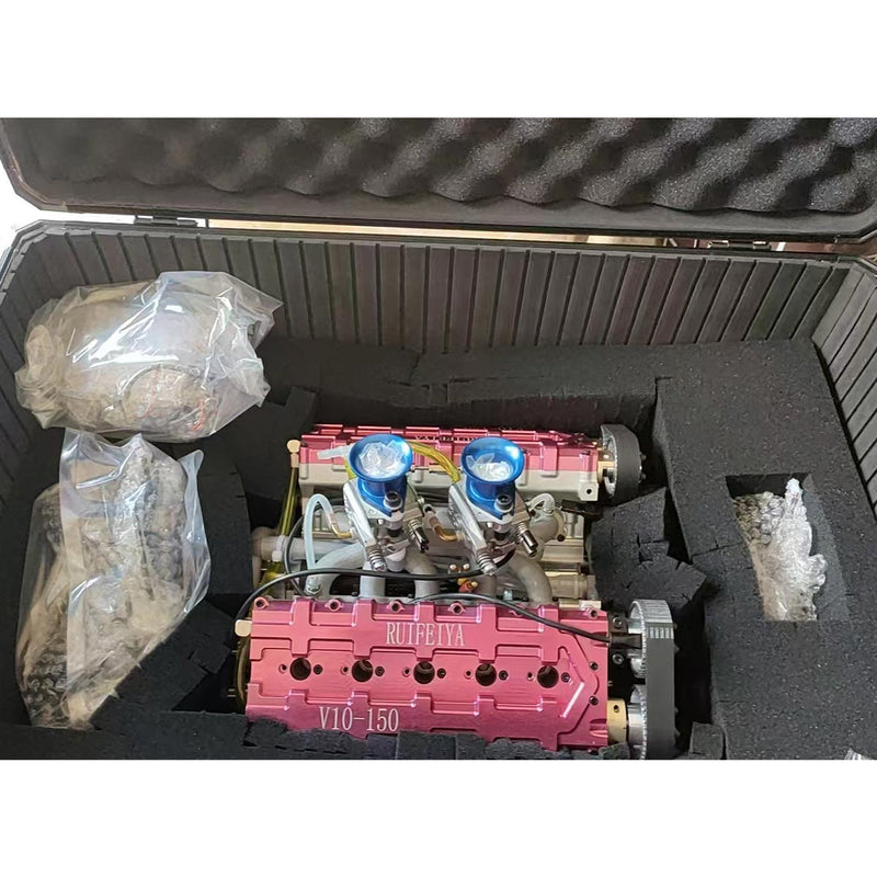 ruifeiya V10-150 1/4 precision-engineered v10 150cc dohc 40-valve 4-stroke water-cooled internal combustion gas engine model