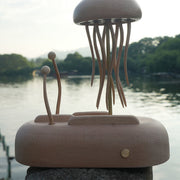 Wooden Jellyfish Bionic Ocean Creature Model – Dynamic Desktop Stress Relief Display - EngineDIY
