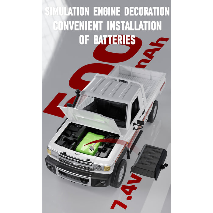 1/14 scale 2.4g full-proportional rc pickup truck with independent suspension and adjustable gear settings