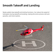 flywing as350 470 class 2.4g 6ch quik-release 3-rotor scale rc military helicopter model with ace flight controller, gps positioning & left/right-hand control (rtf version)