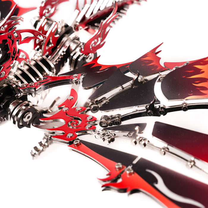 3D Metal DIY Mechanical Fire-Breathing Dragon Model Kit, Creative Trendy Display-200+PCS