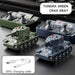 1/64 scale 2.4g mini rc battle tank model with infrared combat mode, rotating turret and track drive
