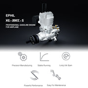 ephil xg-20cc-s glow plug two-stroke single cylinder gasoline engine model for fixed-wing aircraft models