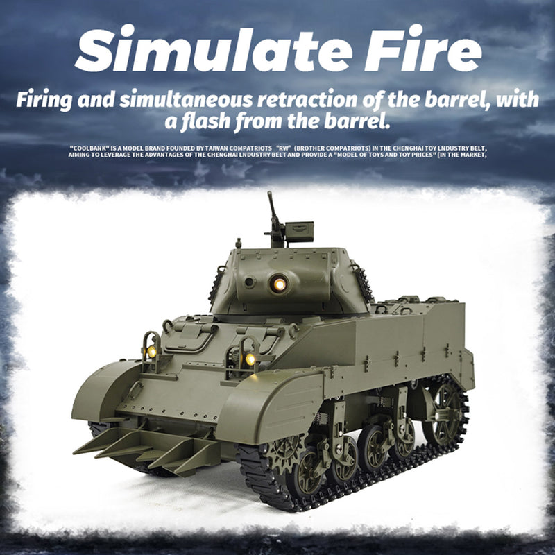 1/16 scale 2.4g u.s. mb self-propelled howitzer rc simulation tank model with sound and lights, telescoping smoke, dual-speed modes