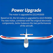 2.4g 4ch epp fixed wing rc glider, 1280mm large wingspan, jst connector, no reflex