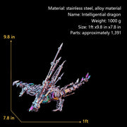 3D Metal Intelligential Dragon Model DIY Assembly Model-1390+PCS - EngineDIY