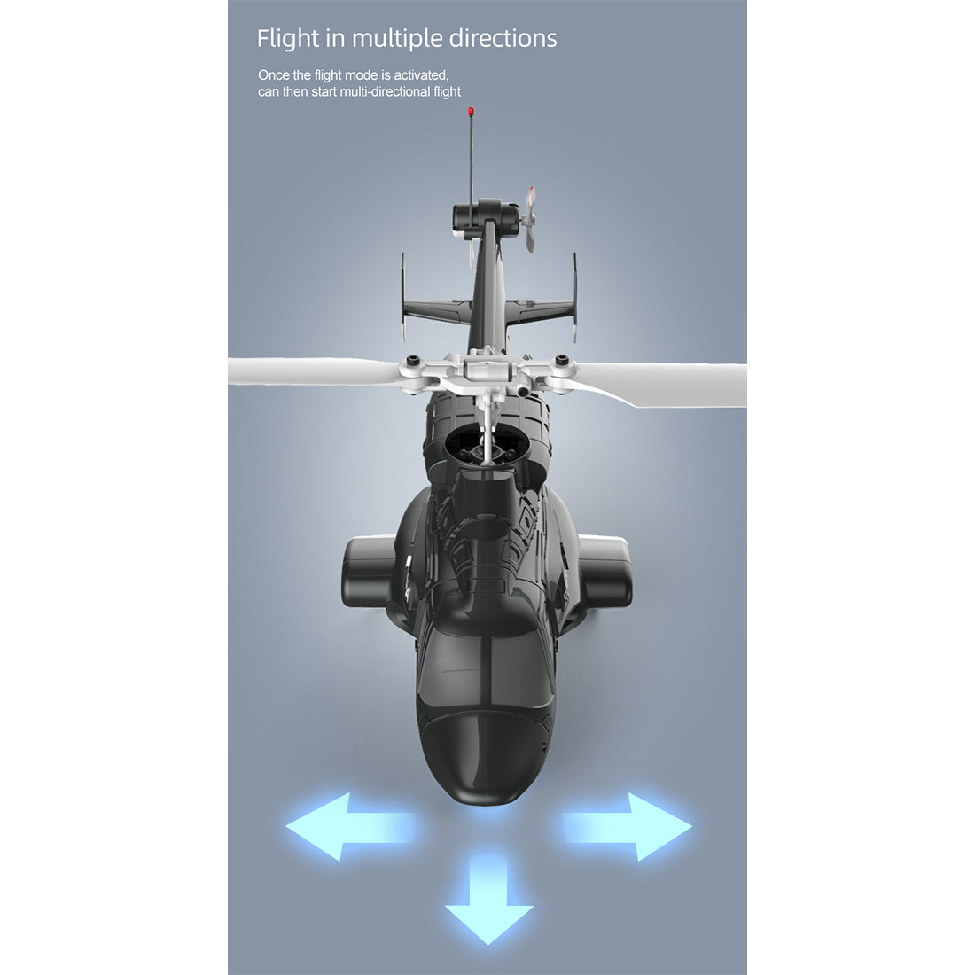 rc era a61 1/52 scale airwolf 2.4g 4ch single rotor flybarless mini rc helicopter model with optical flow altitude hold rtf