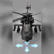 rc era c170 ah-64d 1/48 scale 2.4g 6ch flybarless military rc helicopter model with optical flow positioning, tof altitude hold, one-key inverted flight and brushless motor (rtf version)