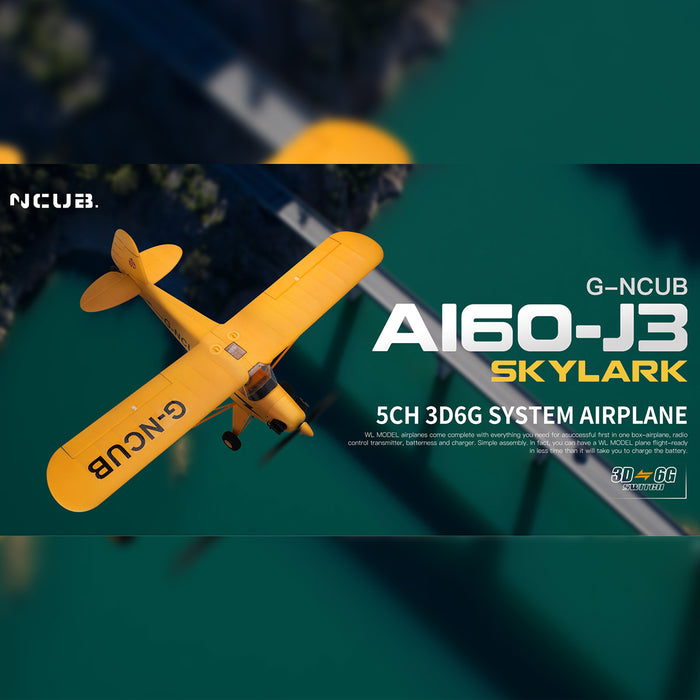 xk a160 j3 3d/6g 2.4g 5ch brushless scale rc airplane model, 650mm wingspan epp fixed wing aircraft with quick release