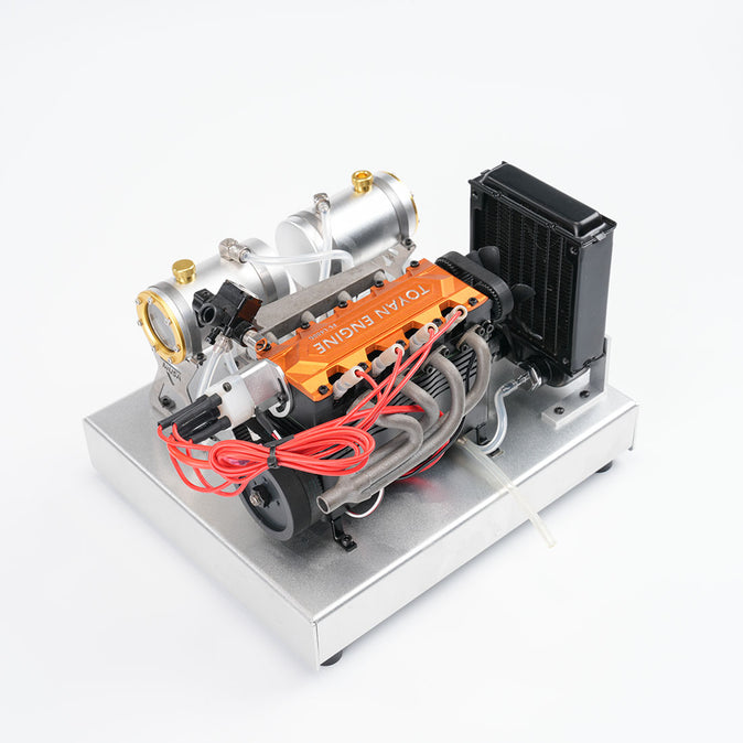 TOYAN FS-L400BGC 14CC Inline 4 Cylinder 4 Stroke OHC L4 Water-cooled Gasoline Engine Model for RC Model Car Ship Airplane - EngineDIY