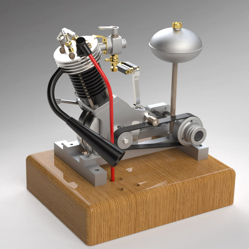 musa hoglet v1 single-cylinder 4-stroke gasoline realistic motorcycle internal combustion engine with kick start