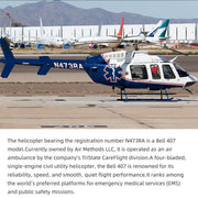 flywing bell-407 470 size 2.4g 6ch military rc helicopter model with ace flight controller, gps, quick release rotors and adjustable left/right-handed controls (rtf version)