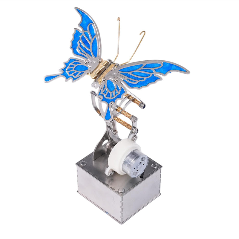 mechanical bionic butterfly 3d metal kinetic sculpture model for desktop display & collection (finished)