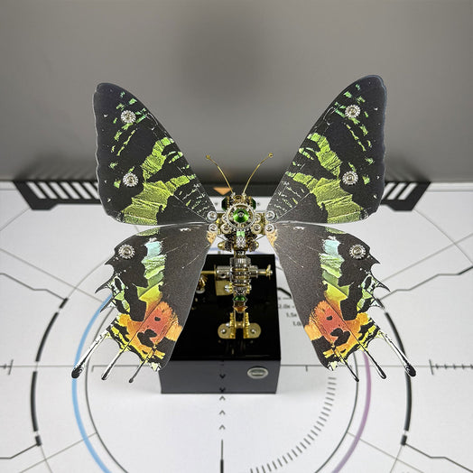 Mechanical 3D DIY Dynamic Butterfly Metal Model Building Kits with Music Box