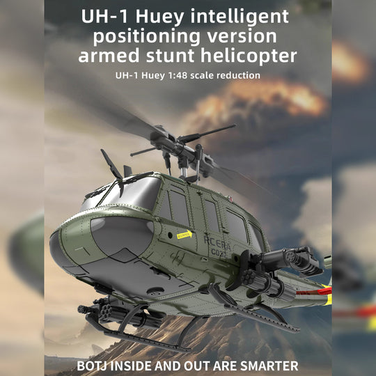 c032 1/48 scale uh-1 huey 2.4g 6ch flybarless rc hlicopter model