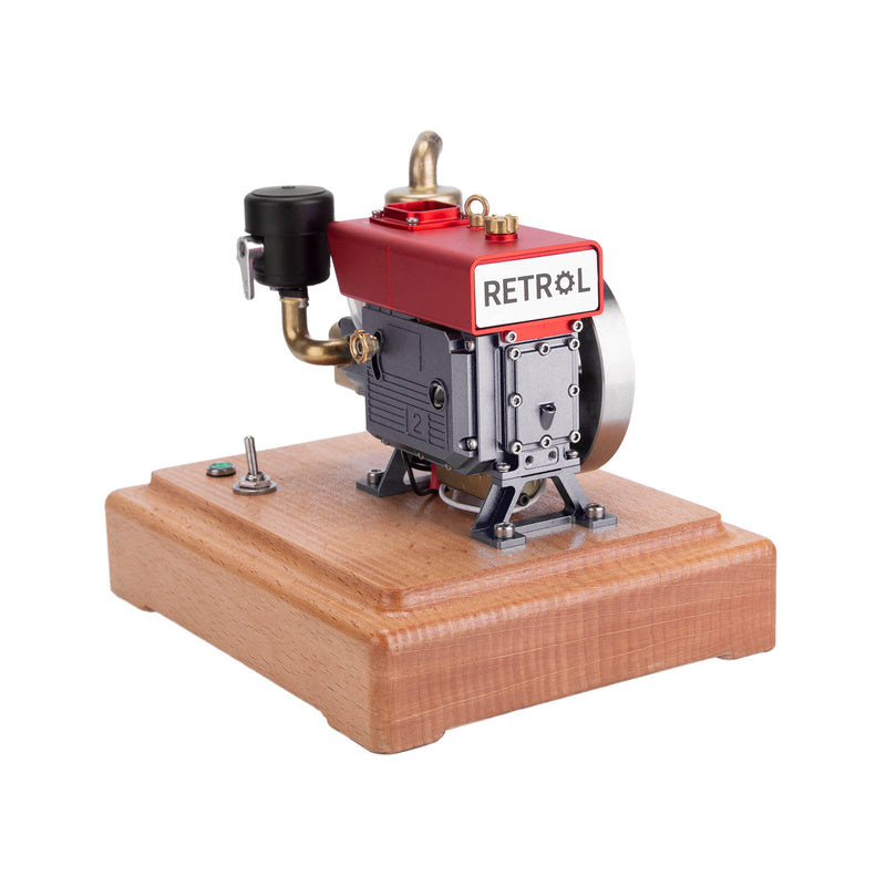 RETROL 1/8 2.6cc Mini Single-Cylinder Four-Stroke Gasoline Engine Model Upgraded Internal Combustion Engine Model - EngineDIY