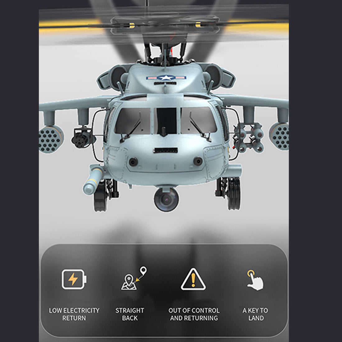YU XIANG F09-H SH60 Seahawk 8CH RC Helicopter 1/47 Scale 2.4G Dual