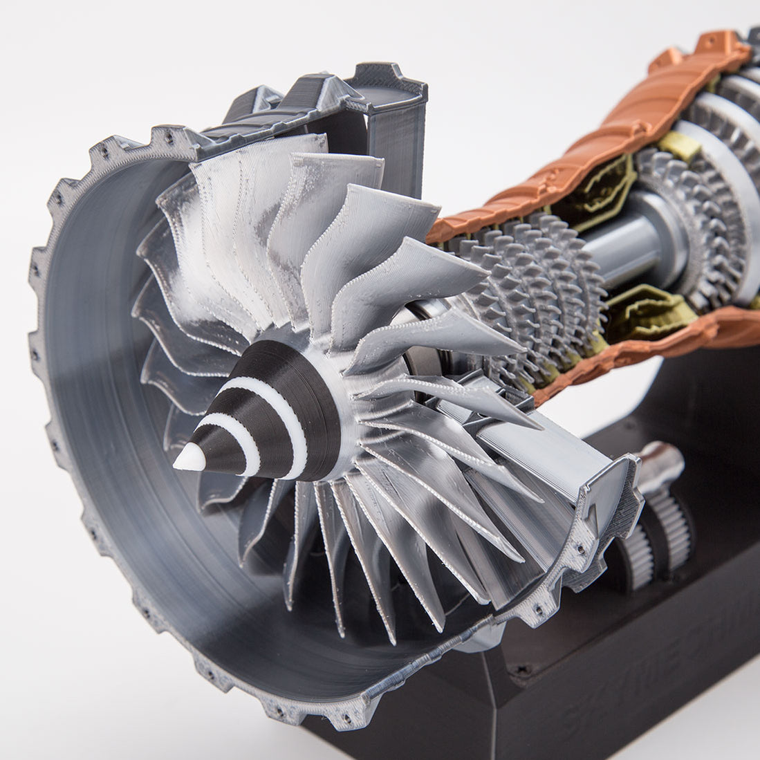 Machine Engine Functional SKYMECH TR900 DIY Functional Turbofan Aero Aircraft Engine 3D Printed ...