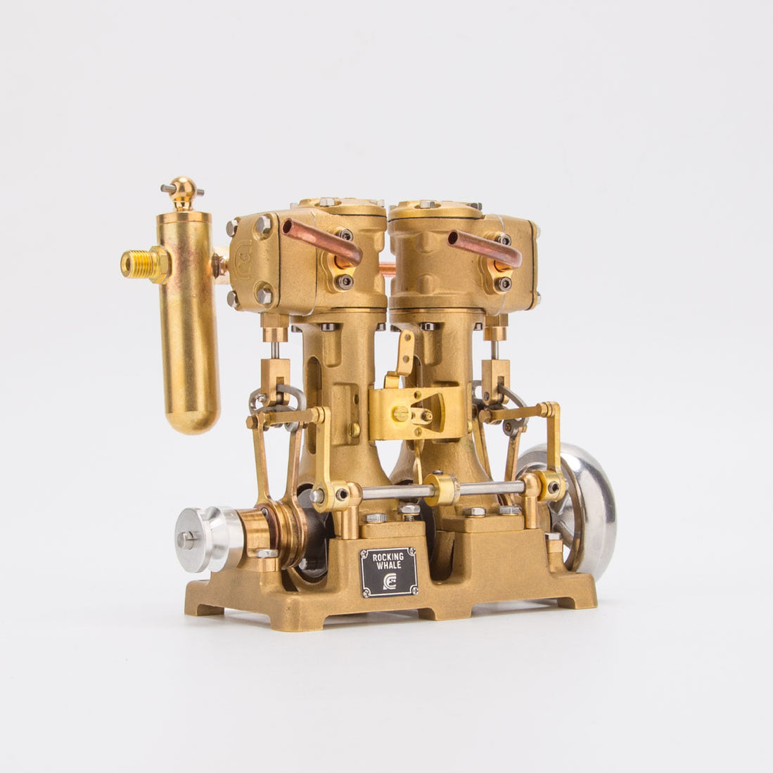 RW-L2 Retro Mini Inline Double Cylinder Steam Engine Model - EngineDIY