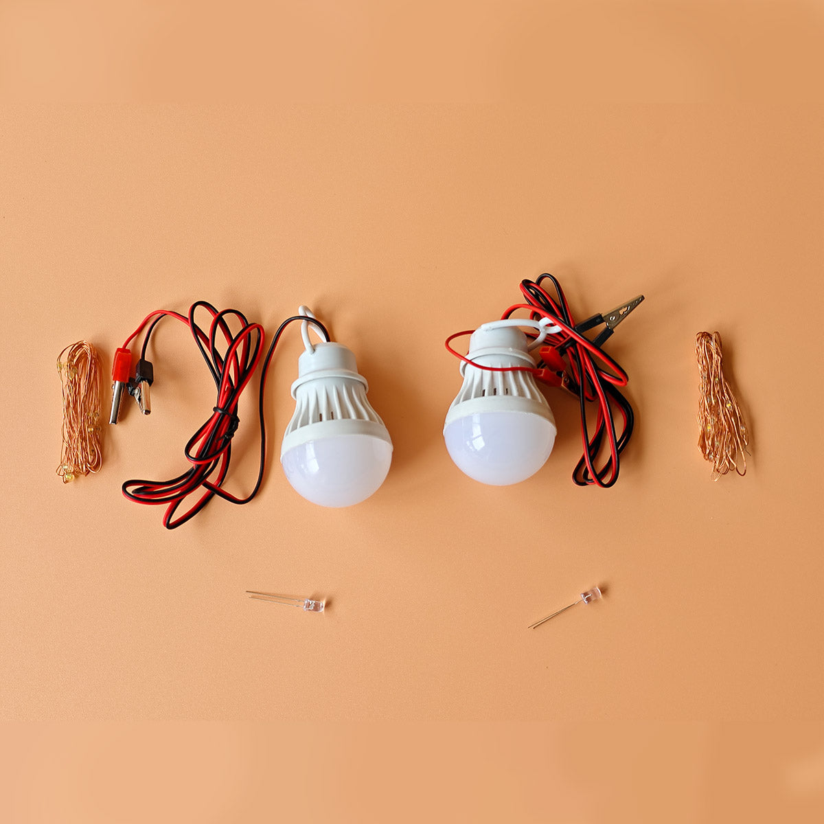 ENJOMOR γ-Type Mirror-Reflective Thermal Air Stirling Engine Generator Model with LED Bulb String