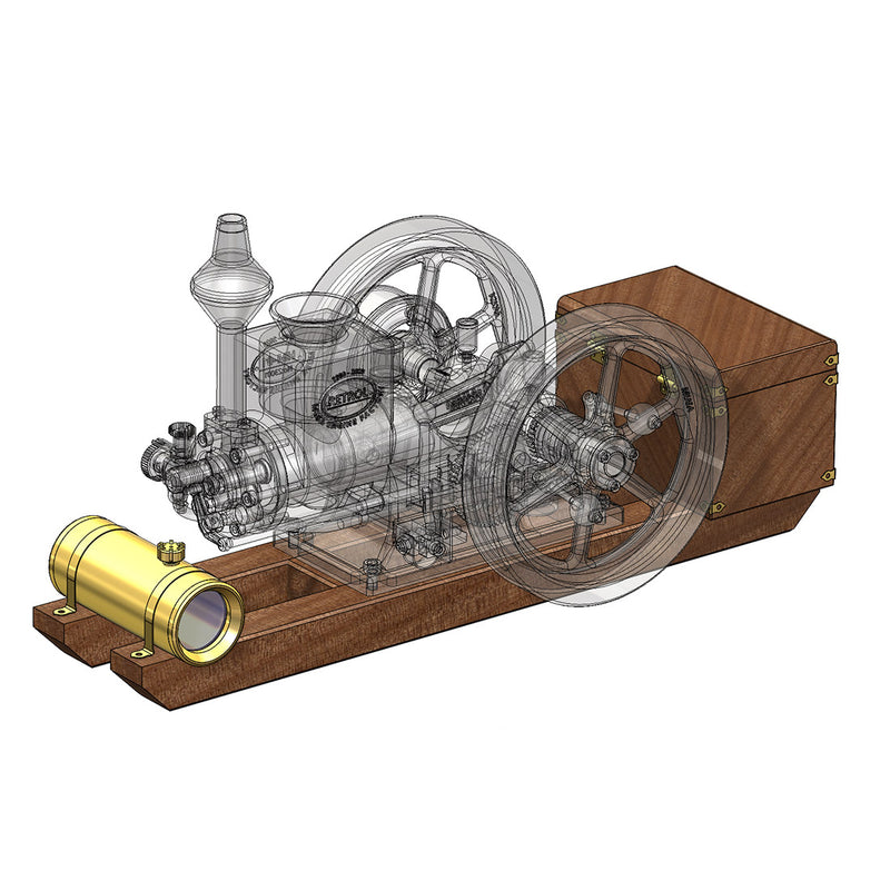 Custom Base Fuel Tank Oil Pipe Set for RETROL HM-01 Hit and Miss Engine Model - EngineDIY