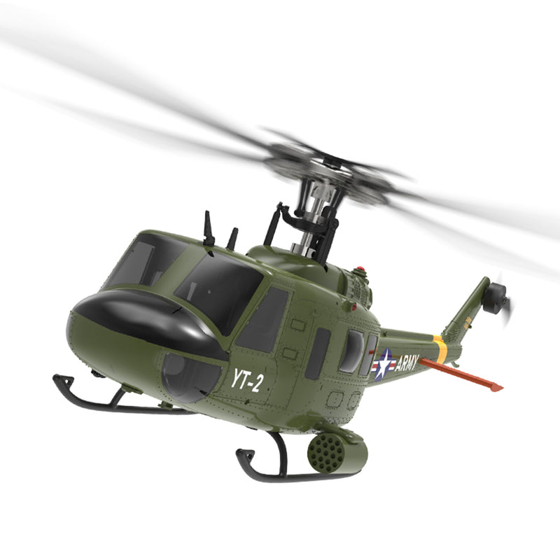 YU XIANG F07-V 1/34 Scale UH-1 Huey 2.4G 6CH Brushless Direct-Drive Flybarless RC Helicopter Model Mode 1/Mode 2 Switchable (RTF Version)