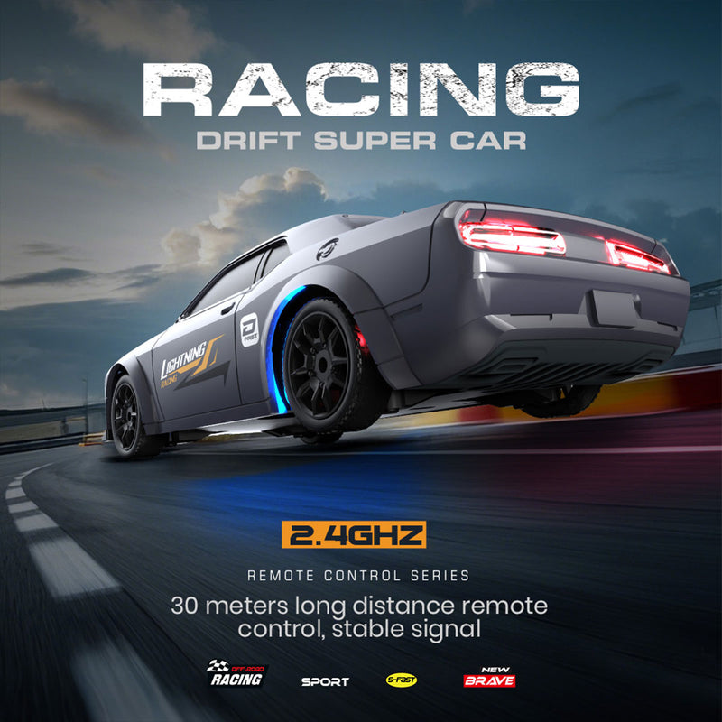 1/43 scale 2.4g full-proportional mini electric rc drift racing car model with led lights