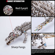 3D Metal Sleeping Crocodile DIY Metal Puzzle Model Kit Mechanical Assembly Crafts 1500+PCS - EngineDIY