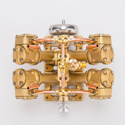 rw-V4 mini v-shape 4-cylinder reciprocating steam engine model 