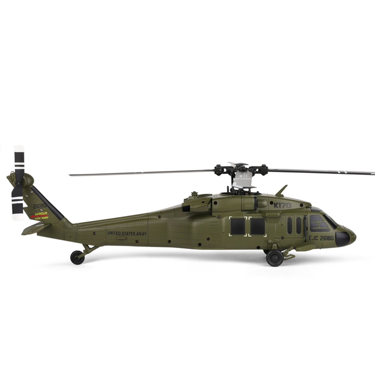 WL K170 Black Hawk UH-60L 170 Size 2.4G 4CH Flybarless RC Helicopter with Adjustable Left and right Hand Throttle (RTF Version)