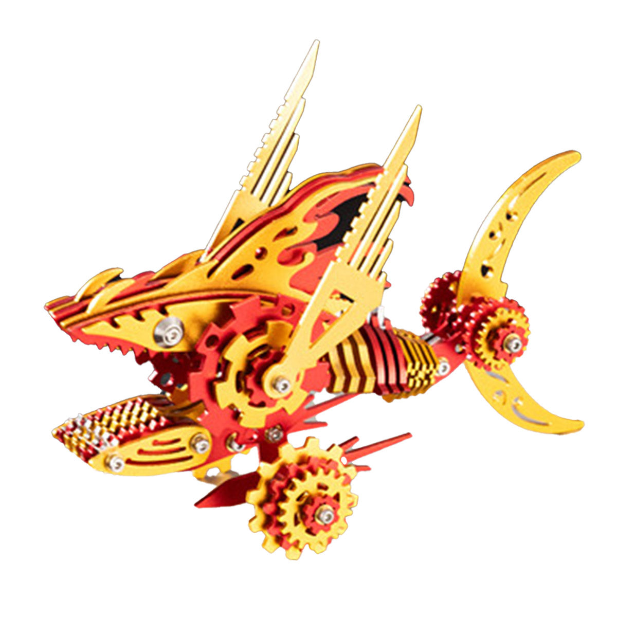 3D Metal Mechanical Sawtooth Shark Assembly Model Kit