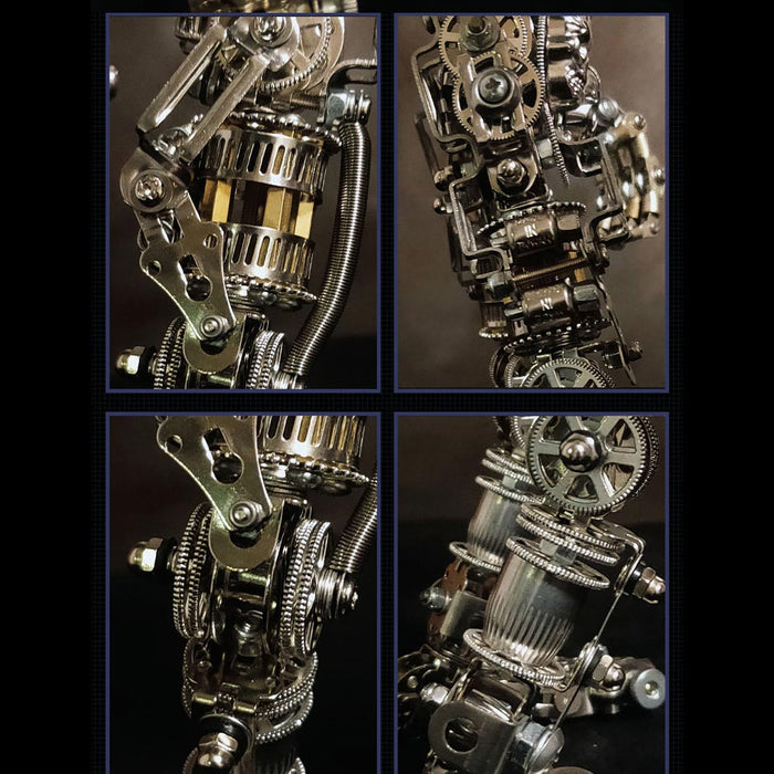 3D DIY Metal Futuristic Mech Skeleton Model Kit, Creative Trendy Display-1250PCS
