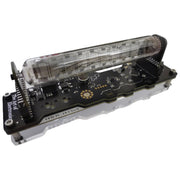 iv18 vacuum fluorescent tube clock - cyberpunk nixie tube decor, rgb glowing display for pc gaming setup
